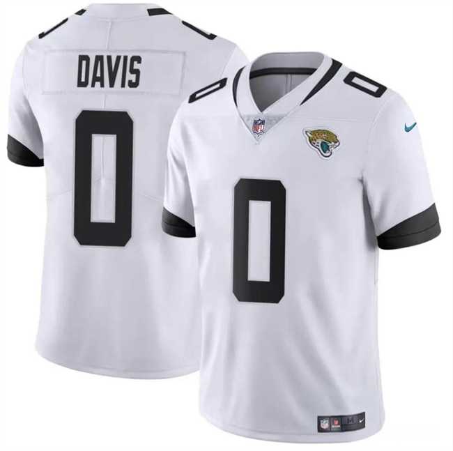 Men & Women & Youth Jacksonville Jaguars #0 Gabe Davis White Vapor Untouchable Limited Stitched Jersey->jacksonville jaguars->NFL Jersey